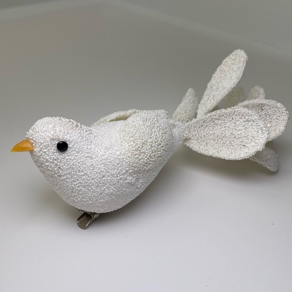 Dove Ornament with Metal Clip Vintage Read - Picture 6 of 12